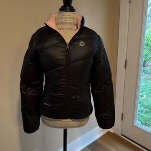Rossignol Women's Reversible Black/Pink Down Filled Puffer Size S